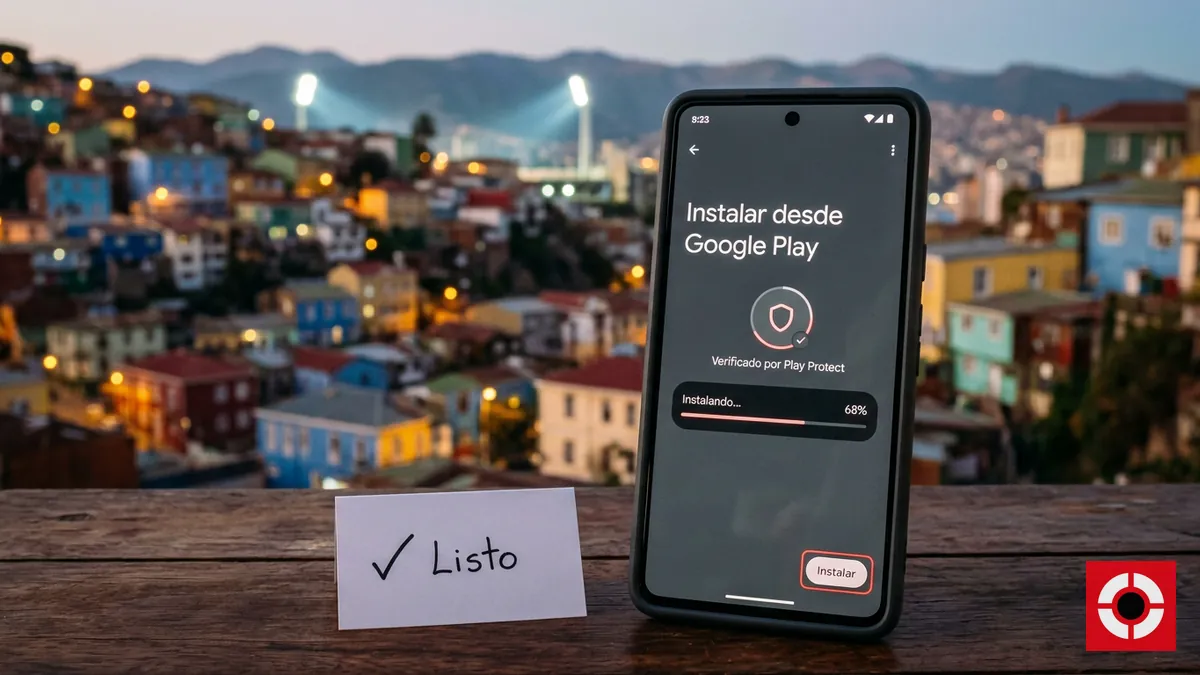 Pantalla de instalación de la app de Supermatch en un teléfono Android