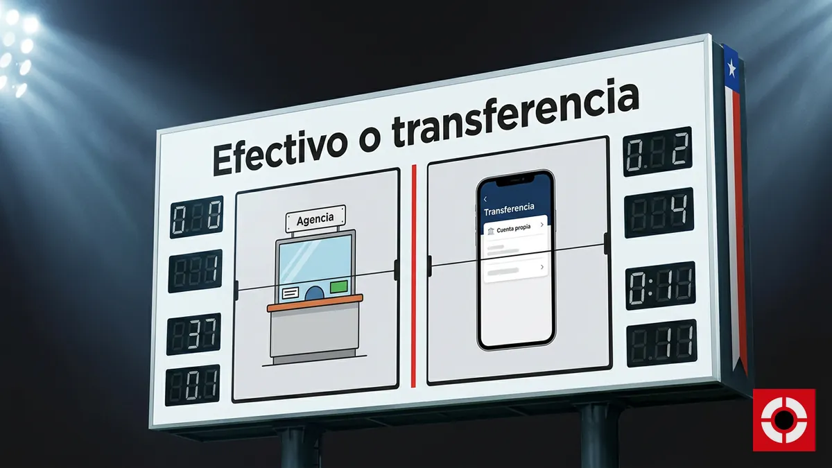 Dos vías de cobro, agencia y transferencia a cuenta propia, en Supermatch Chile
